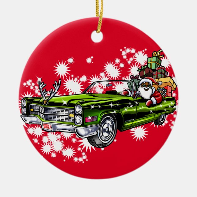 Ornement Rond En Céramique Noël Cool ! (Devant)