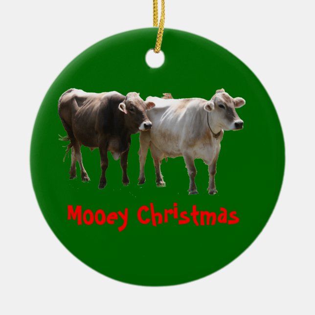 Ornement Rond En Céramique Noël de Mooey (Devant)