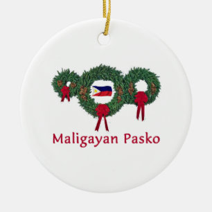 Ornement Rond En Céramique Noël philippin 2