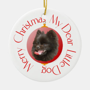 Ornement Rond En Céramique Noël Poméran