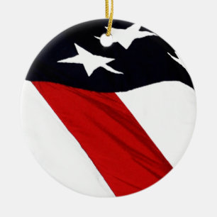 Ornement Rond En Céramique Notre drapeau