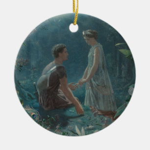 Ornement Rond En Céramique Nuit d'été Hermia et Lysander
