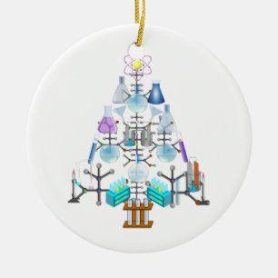 Ornement Rond En Céramique Oh Chimie, Oh Arbre Chimiste