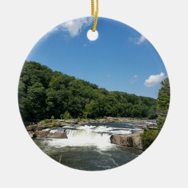 Ornement Rond En Céramique Ohiopyle, Pennsylvanie (Devant)