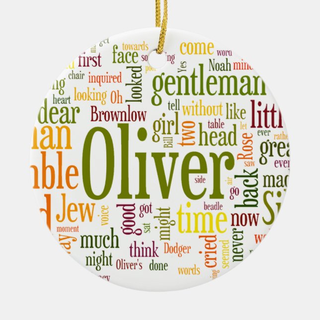 Ornement Rond En Céramique Oliver Twist (Devant)
