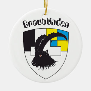 Ornement Rond En Céramique Ornament des Grisons