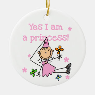 Ornement Rond En Céramique Oui, je suis Princesse