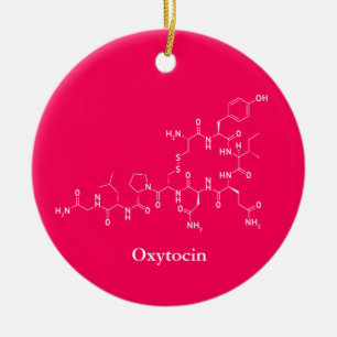 Ornement Rond En Céramique Oxytocine Love Molecule Chimie