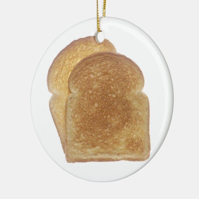 Ornement Rond En Céramique Pain grillé de petit déjeuner (Gauche)