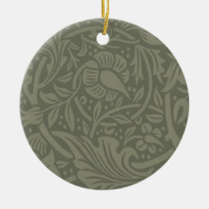 Ornement Rond En Céramique Papier peint floral Narcisse de William Morris