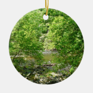 Ornement Rond En Céramique Patapsco River View Maryland Nature Photographie