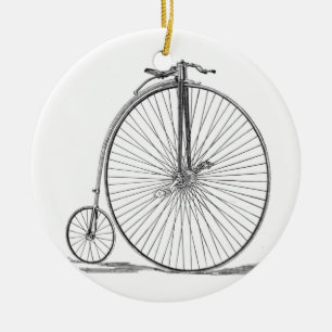 Ornement Rond En Céramique Pennyfarthing