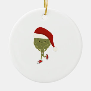 Ornement Rond En Céramique Père Noël Artichoke Runner