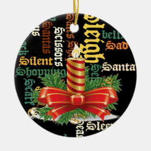 Ornement Rond En Céramique Père Noël Bonne journée et une meilleure nuit.jpg