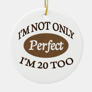 Ornement Rond En Céramique Perfectionnez 20 ans