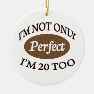 Ornement Rond En Céramique Perfectionnez 20 ans