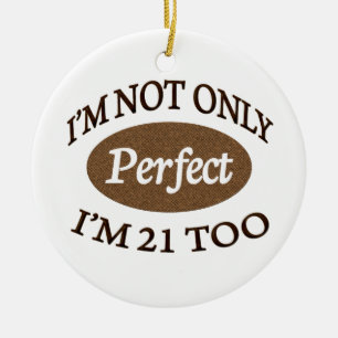 Ornement Rond En Céramique Perfectionnez 21 ans