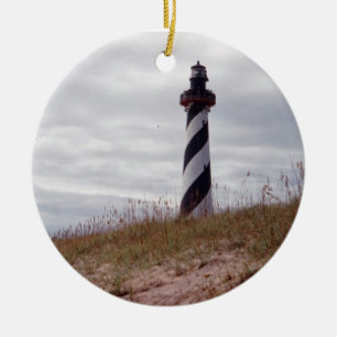 Ornement Rond En Céramique Phare du Cap Hatteras