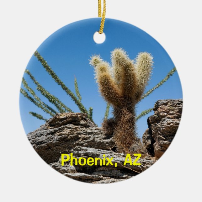 Ornement Rond En Céramique Phoenix Arizona Keeps (Devant)