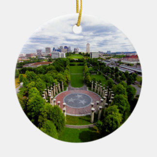 Ornement Rond En Céramique Photo d'antenne de Nashville