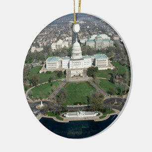 Ornement Rond En Céramique Photographie aérienne 2 de Capitol Hill