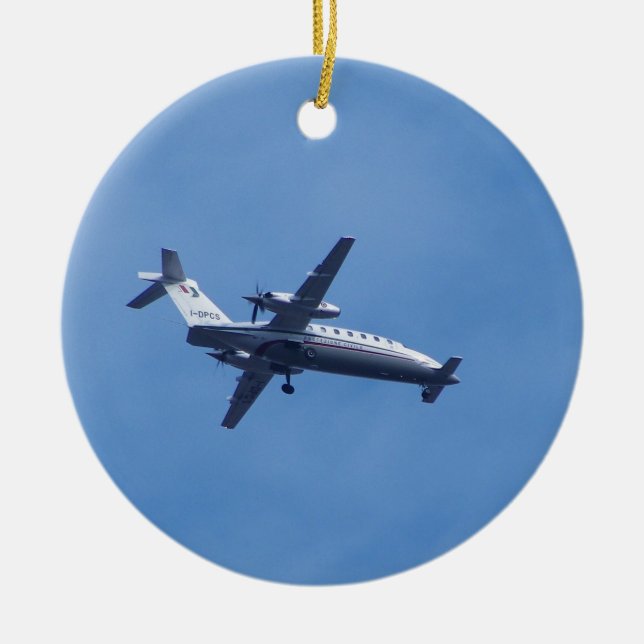 Ornement Rond En Céramique Piaggio P180 (Devant)