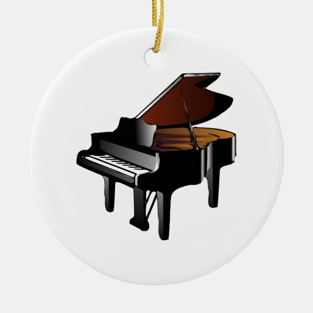 Ornement Rond En Céramique Piano (Devant)