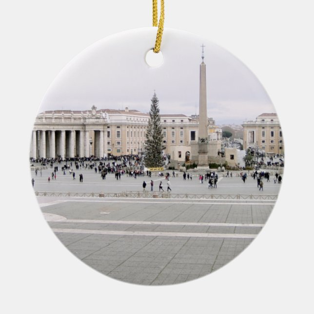 Ornement Rond En Céramique Piazza San Pietro (Devant)