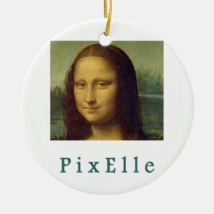 Ornement Rond En Céramique Pixelle femme