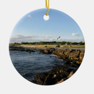 Ornement Rond En Céramique Plage de Newport