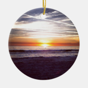 Ornement Rond En Céramique Plage sunset.jpg de St Peter
