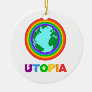 Ornement Rond En Céramique Planète Utopia