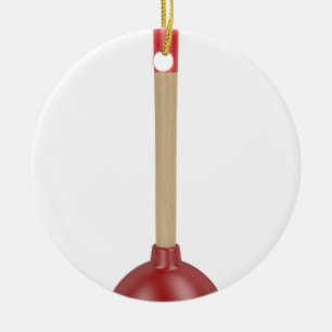 Ornement Rond En Céramique Plongeur rouge