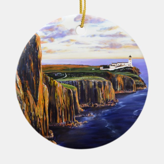 Ornement Rond En Céramique Point Neist - Île de Skye (Devant)