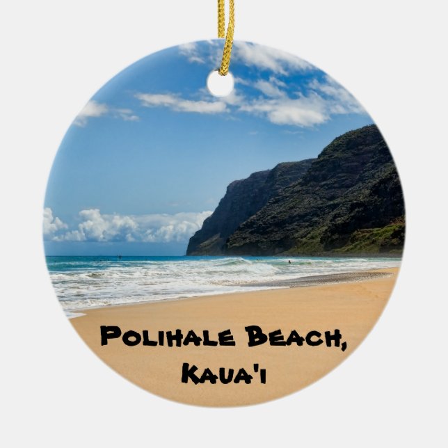 Ornement Rond En Céramique Polihale Kaua'i Keepsaké (Devant)