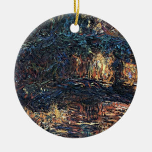 Ornement Rond En Céramique Pont japonais par Claude Monet, Art Vintage