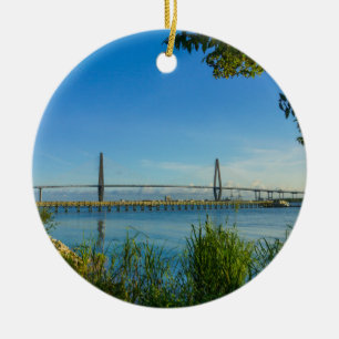 Ornement Rond En Céramique Pont Scenic Arthur Ravenel