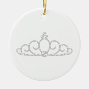 Ornement Rond En Céramique Princesse Crown
