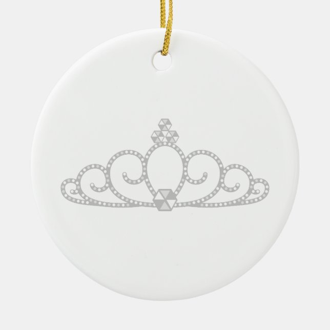 Ornement Rond En Céramique Princesse Crown (Devant)