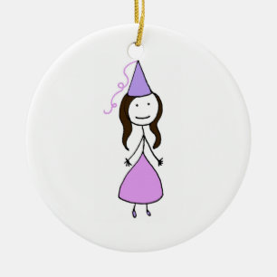 Ornement Rond En Céramique Princesse Ninja !