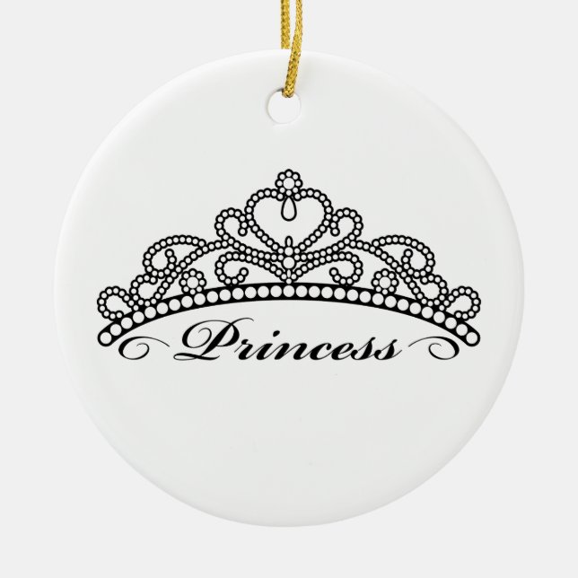 Ornement Rond En Céramique Princesse Tiara Ornament (Devant)