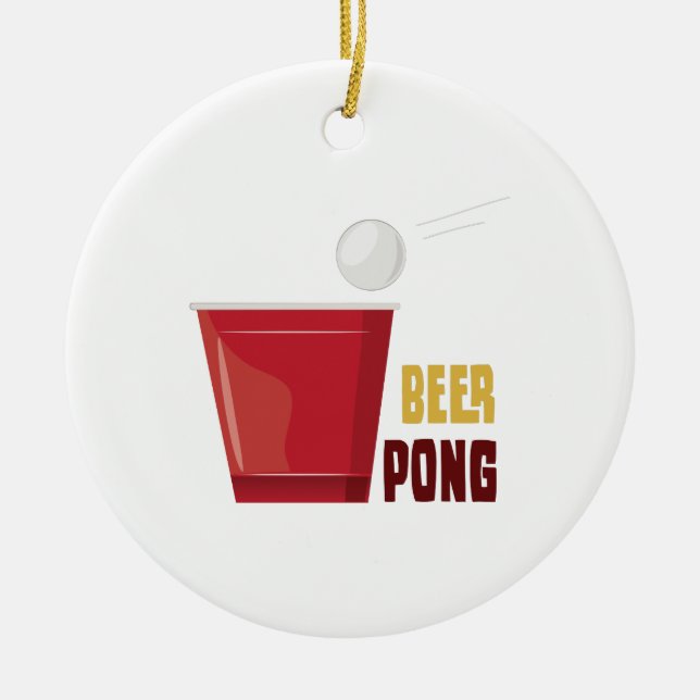 Ornement Rond En Céramique Puanteur de bière (Devant)