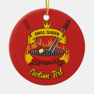 Ornement Rond En Céramique Queen Grill