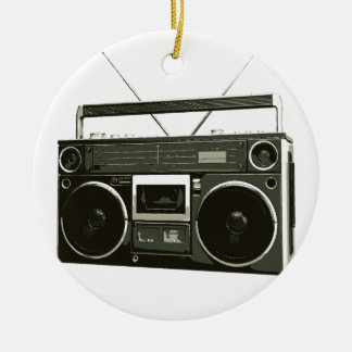 Ornement Rond En Céramique Radio de stéréo de Boombox
