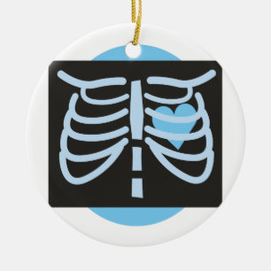 Ornement Rond En Céramique Radiographie de la poitrine