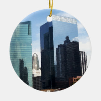 Ornement Rond En Céramique Réflexions de Chicago