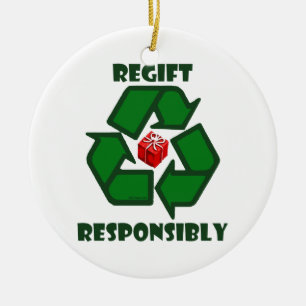 Ornement Rond En Céramique Regift de façon responsable