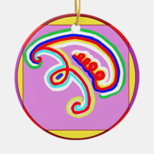 Ornement Rond En Céramique Reiki Karuna Ommantra : EEYAWA