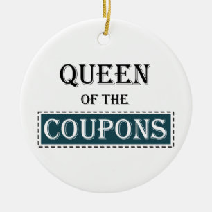 Ornement Rond En Céramique Reine des Coupons