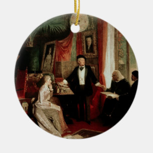 Ornement Rond En Céramique Richard Wagner avec le daught de Franz Liszt et de